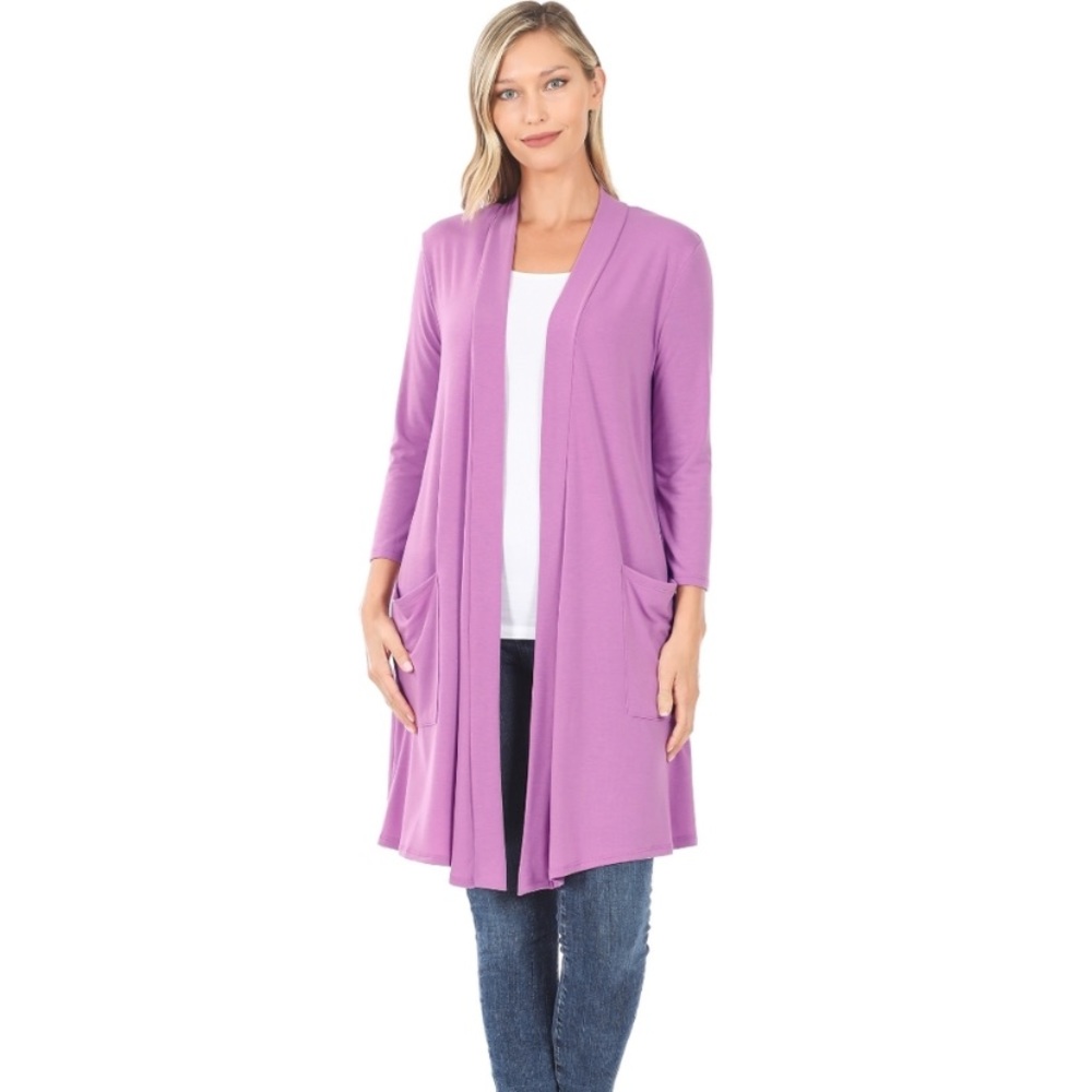 Cardigans front open/ Mauve